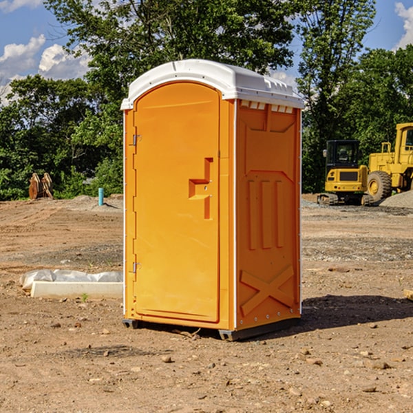 how often are the portable restrooms cleaned and serviced during a rental period in Johnson City